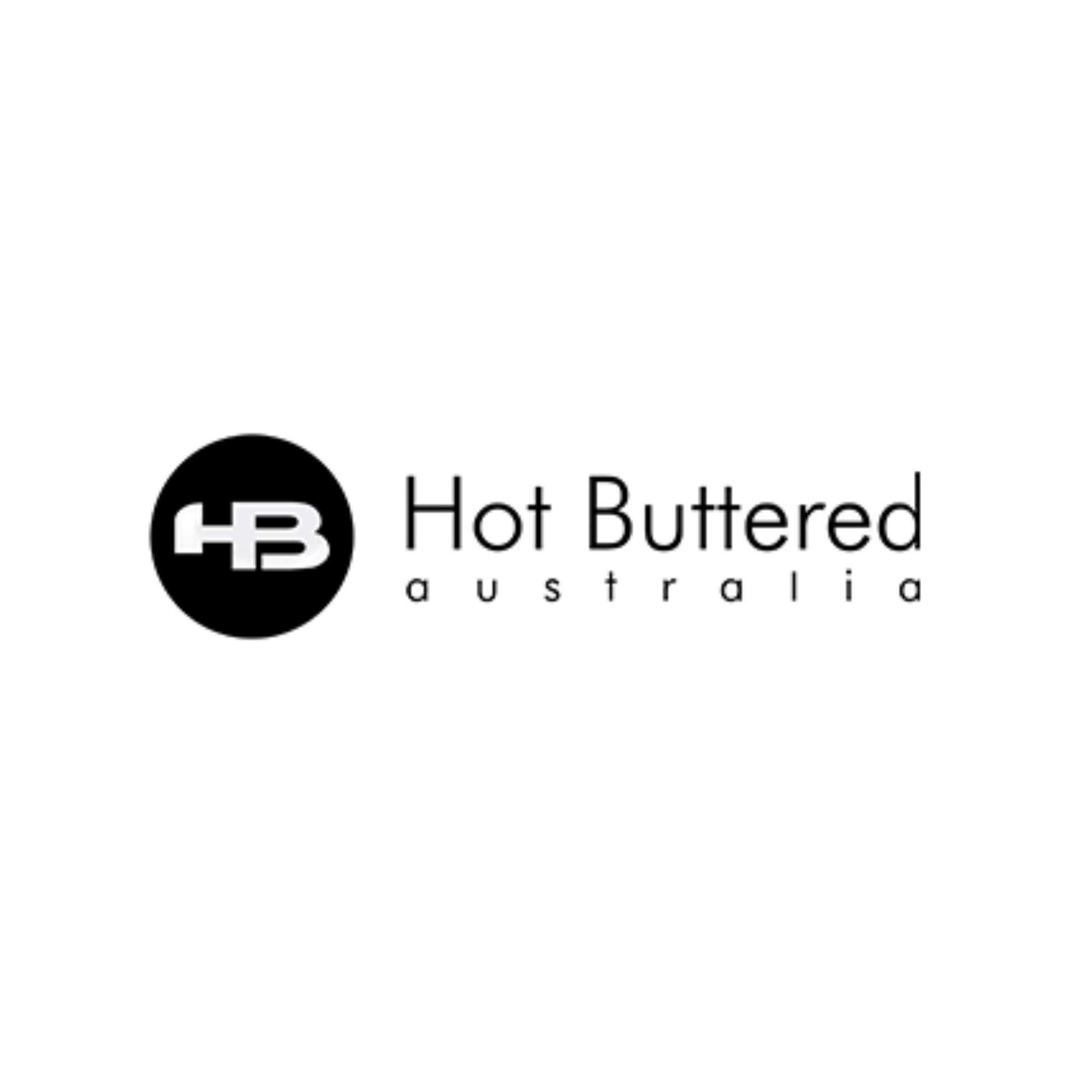 Logo da marca Hot Buttered disponível na May Ótica e Joalheria em Joinville